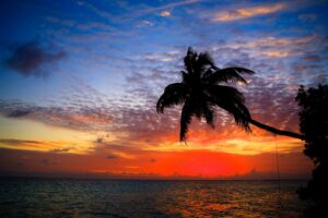 5865978 – maldivian sunset image with nice color